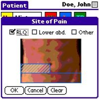 MET1: Entering pain location on Palm